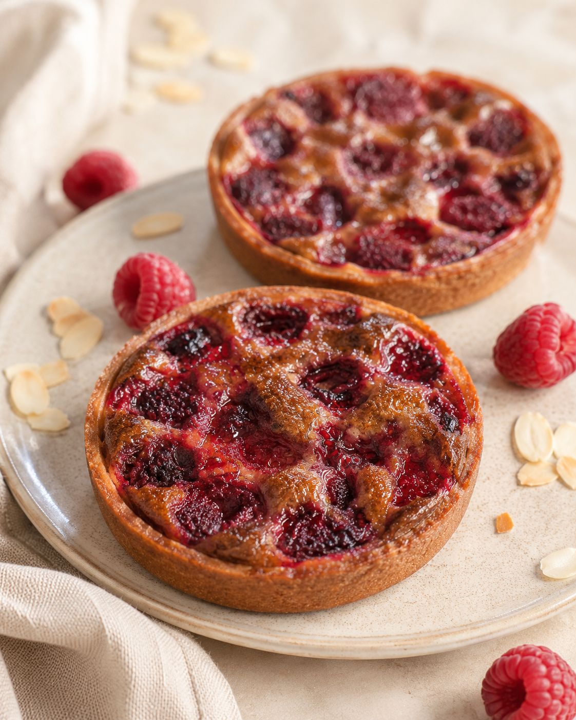 Tartelette amandine aux framboises